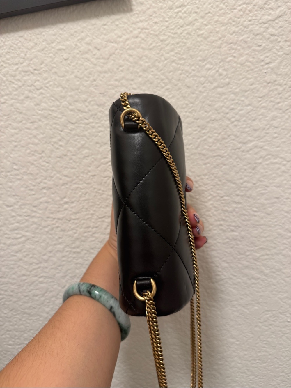 Tory Burch Kira Diamond Quilt Mini Flap Bag in Black - Picture 3 of 5